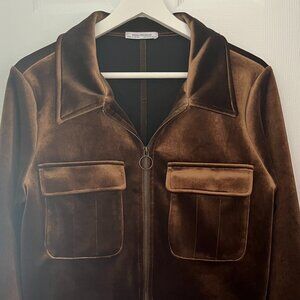 NWOT Zara Trafaluc Brown Jacket Women Small